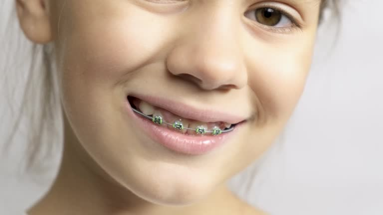 a kid with braces